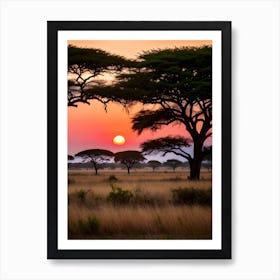 Sunset In The Savannah Affiche