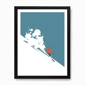 Downhill ski Art Print