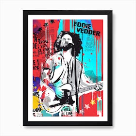 Eddie Vedder Pop Art Art Print