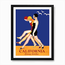 Three Girls From California Art Print