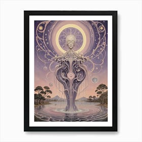 Lavender Swamp Creature Art Print