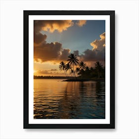 Sunset In The Pacific Ocean 1 Art Print