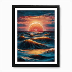 Orange Sunset Art Print