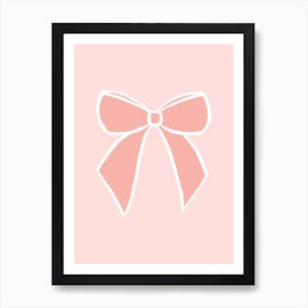 Peach Bow Art Print