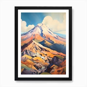 Mount Shasta Usa 3 Mountain Painting Art Print
