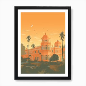 Lahore Pakistan Travel Illustration 4 Art Print