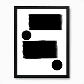 Minimal Black and White Abstract vol. 1 Art Print