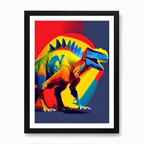 Kentrosaurus Primary Colours Dinosaur Art Print