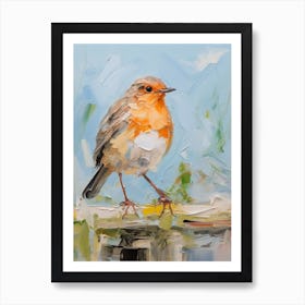 Bird Painting European Robin 3 Art Print