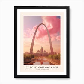 The St Louis Gateway Arch Missouri United States Travel Poster Art Print