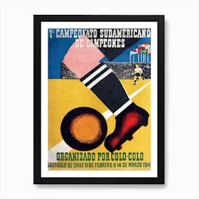 Campeonato Sudamericano 1948 World Cup Poster Art Print