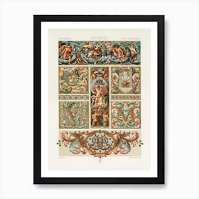 17th Century Pattern, Albert Racine 1 Art Print