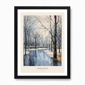 Winter City Park Poster Tiergarten Berlin 3 Art Print