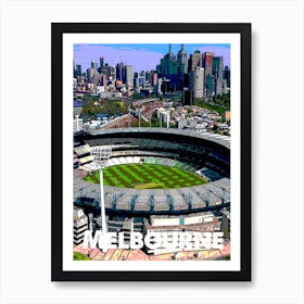 Melbourne Cricket Ground Stadium Art Wall Print Art Print