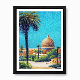 Miramar, City Us  Pointillism Art Print