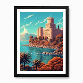 Bodrum Castle St Peters Caastle Pixel Art 1 Art Print