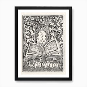 Ex-libris of Jhr. C.H.J. van Haeften (1895) by Theo van Hoytema Art Print