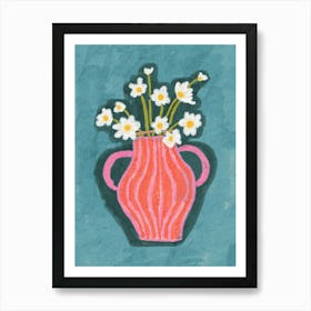 Flower In A Pink Vase Art Print