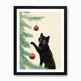 Christmas Cat 2 Art Print