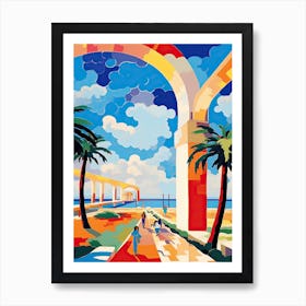 King Fahd Causeway, Saudi Arabia Colourful 2 Poster