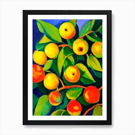 Ackee Fruit Vibrant Matisse Inspired Painting Fruit Art Print