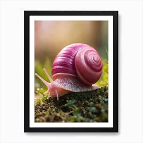 Pink Snail 0 Art Print