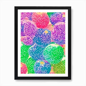 Jujube Risograph Retro Poster Fruit Art Print