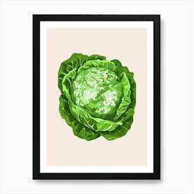 Disco Ball Lettuce Art Disco Poster Trendy Aesthetic Art Food Kitchen Art Print