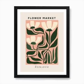 Flower Market Reykiavik Art Print