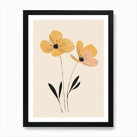 Antwerp Flower Market Boho Minimalist Style 1 Art Print