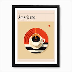 Americano Midcentury Modern Poster Art Print