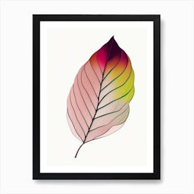 Rhododendron Leaf Abstract Art Print
