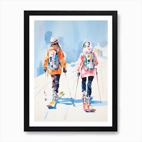 La Plagne   France, Ski Resort Illustration 3 Art Print