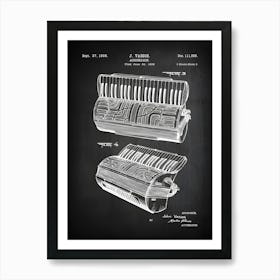 Accordion Musical Instrument, Music Teacher Gift, Vassos Accordion, Accordion Instrument Poster, Art, Piano Player Gift, Music Room, Mp555b1 Art Print