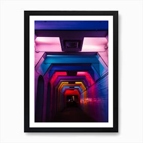 Rainbow Light Tunnel Art Print