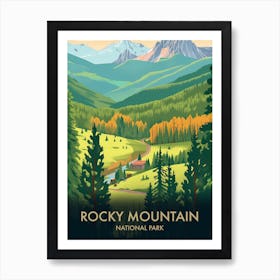 Rocky Mountain National Park Vintage Travel Poster 4 Art Print