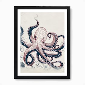 Linework Octopus Illustration Poster