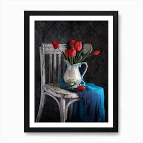 Red Tulips On A Chair, Still life, Printable Wall Art, Still Life Painting, Vintage Still Life, Still Life Print, Gifts, Vintage Painting, Vintage Art Print, Moody Still Life, Kitchen Art, Digital Download, Personalized Gifts, Downloadable Art, Vintage Prints, Vintage Print, Vintage Art, Vintage Wall Art, Oil Painting, Housewarming Gifts, Neutral Wall Art, Fruit Still Life, Personalized Gifts, Gifts, Gifts for Pets, Anniversary Gifts, Birthday Gifts, Gifts for Friends, Christmas Gifts, Gifts for Boyfriend, Gifts for Wife, Gifts for Mom, Gifts for Husband, Gifts for Her, Custom Portrait, Gifts for Girlfriend, Gifts for Him, Gifts for Sister, Gifts for Dad, Couple Portrait, Portrait From Photo, Anniversary Gift Art Print