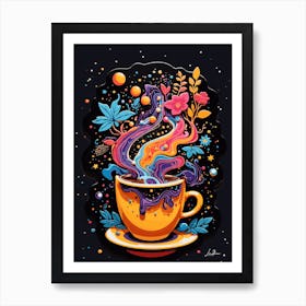 Fantasy Black Coffee Art Print