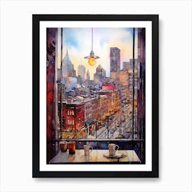 Winter Cityscape New York City Usa 7 Art Print