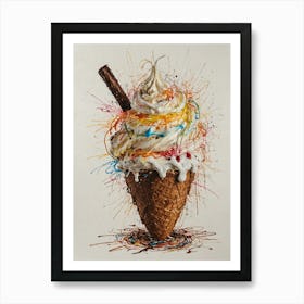 Ice Cream Cone 95 Art Print