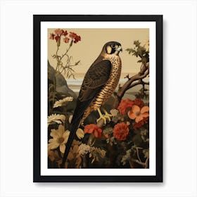 Dark And Moody Botanical Falcon 4 Art Print