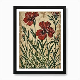 Red Geraniums Art Print