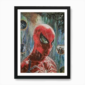 Insomnia Spiderman with bad guy portals Art Print