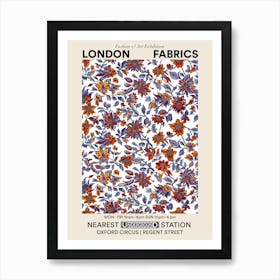 Poster Petal Delight London Fabrics Floral Pattern 2 Art Print