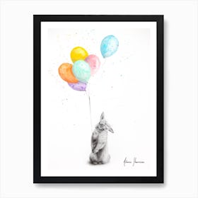 Buster And His Balloons Art Print