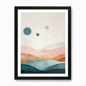 Spheres Above The Desert Art Print