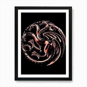 Game Of Thrones Logo house of dragon Art Print