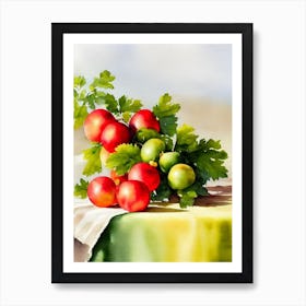 Gooseberry Italian Watercolour fruit Art Print