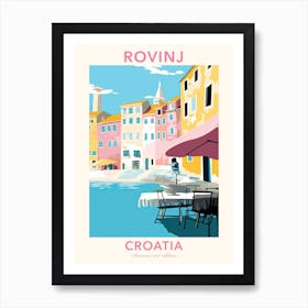 Rovinj, Croatia, Flat Pastels Tones Illustration 2 Poster Art Print